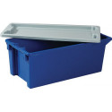Couvercle L300xl200 mm gris polystyrène adapté au bacs gerbables-emboîtables