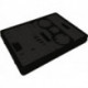 Cagette pliable L485xl345xH230 mm contenu 35 l avec 2 poignées et porte-bouteille noir-gris LOCKWEILER