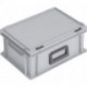 Coffrets en plastique L400xl300xH183 mm PP 1 poignée fermoir coulissant gris 14l