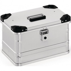Boîte en aluminium L432xl335xH277 mm 29 l avec fermoir à déclic et angles d’empil.