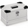 Boîte en aluminium L432xl335xH277 mm 29 l avec fermoir à déclic et angles d’empil.