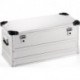 Boîte en aluminium L782xl385xH380 mm 91 l avec fermoir à déclic et angles d’empi