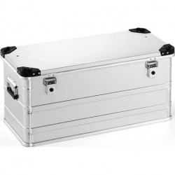 Boîte en aluminium L782xl385xH380 mm 91 l avec fermoir à déclic et angles d’empi