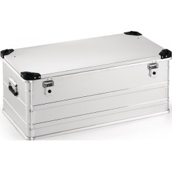 Boîte en aluminium L902xl495xH380 mm 140 l avec fermoir à déclic et angles d’emp