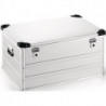 Boîte en aluminium L782xl585xH410 mm 157 l avec fermoir à déclic et angles d’emp
