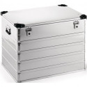 Boîte en aluminium L782xl585xH620 mm 240 l avec fermoir à déclic et angles d’emp