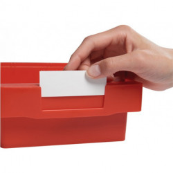 Étiquette blanc pour boîtes pour étagère largeur 186/230 mm LA-KA-PE