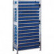 Étagère à emboîter H2000xl1000xP400 mm étagère de base 16 supports en acier 75 x