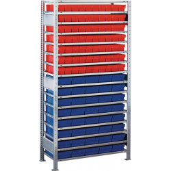 Étagère à emboîter H2000xl1000xP400 mm étagère d’extension 16 supports en acier