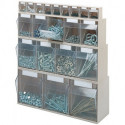 Casier transparent H113xl600xP91 mm 6 x B plastique bleu LOCKWEILER