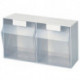 Casier transparent H353xl600xP306 mm 2 x F plastique blanc LOCKWEILER