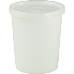 Boîte 250 ml avec couvercle cloche rond naturel H88xD78 mm HÜNERSDORFF