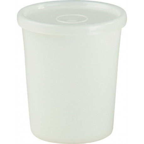 Boîte 250 ml avec couvercle cloche rond naturel H88xD78 mm HÜNERSDORFF