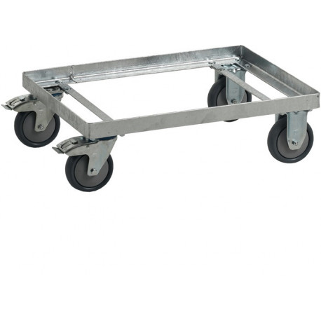 Châssis mobile acier galvanisé rectang. pour bacs de transport 400 l CRAEMER