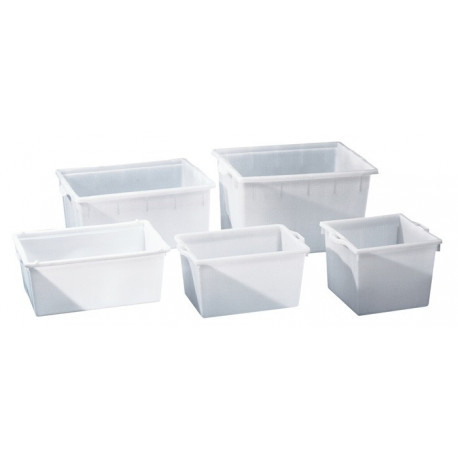 Récipient en plastique rectangulaire 220 l PE nature L883xl638xH504 mm forme con
