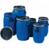 Tonnelet cylindrique 30 l polyéthylène bleu 2 poignées de transport D. d’ouverture de remplissage 255 mm GRAF