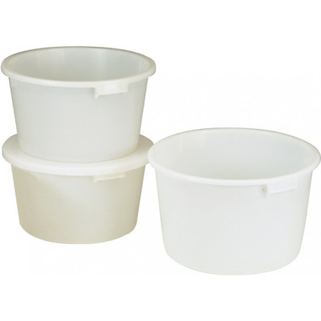 Bassine 85 l HD-polyéthylène nature avec poignées concaves D. 628 mm hauteur 385