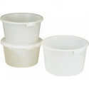 Bassine 85 l HD-polyéthylène nature avec poignées concaves D. 628 mm hauteur 385