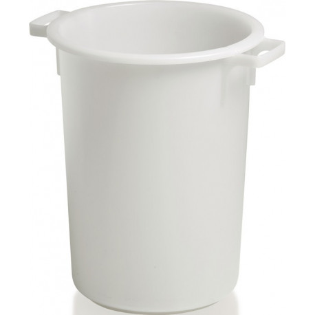 Récipient en plastique rond 50 l HD-PE nature D420xH540 mm avec poignée extérieu
