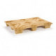 Palette jetable L1200xl800xH135 mm capacité de charge 900 kg 9 pieds bois pressé (Par 5)