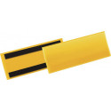 Pochette à étiquettes l.210xH74 mm jaune magnétique 50