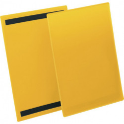 Pochette à étiquettes l.210xH297 mm jaune magnétique 50