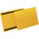 Pochette à étiquettes l.297xH210 mm jaune magnétique 50