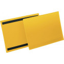 Pochette à étiquettes l.297xH210 mm jaune magnétique 50