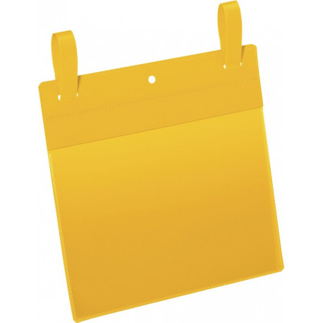 Pochette à documents l.210xH148 mm format DIN A5 paysage avec 2 longuettes jaune