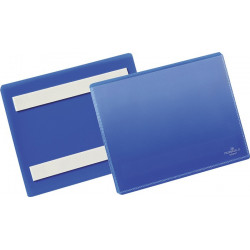 Pochette à étiquettes l.148xH105 mm bleu autocollant 50 pièces/paquet