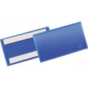 Pochette à étiquettes l.150xH67 mm bleu autocollant 50 pièces/paquet