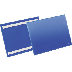 Pochette à étiquettes l.297xH210 mm bleu autocollant 50 pièces/paquet