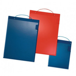 Sac d’application avec ferm. velcro corde et pochettes Format A4 rouge UE 10 pi (Par 10)