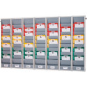 Tableau d'organisation H1282xl2300xP78 mm 7 rangées profil mural compris EICHNER