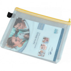 Sachet avec fermeture l.190xL250 mm avec fermeture éclair jaune EICHNER (Par 10)