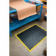 Revêtement de sol du poste de travail tapis fini L900xl.600xép.14 mm noir/jaune SBR-caoutchouc COBA