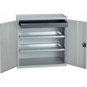 Armoire d’outillage/Servante de machine H1000xl1000xP500 mm 1 tiroir, 2 fonds gris clair, RAL 7035/gris clair,RAL 7035 STUMPF
