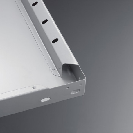 Tablette l.1000xP300 mm capacité de charge 150 kg tôle d’acier argent galvanisé pour étagères à emboîter 2 pièces/UE META