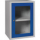 Armoire à suspendre H600xl400xP300 mm fenêtre 1 fond tôle d’acier gris clair RA