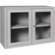 Armoire à suspendre H600xl800xP300 mm fenêtre 1 fond tôle d’acier gris clair R