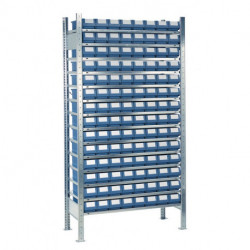Étagère à emboîter H2000xl1000xP500 mm étagère d’extension 14 supports en acier