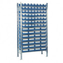 Étagère à emboîter H2000xl1000xP300 mm étagère de base 14 supports en acier 56 x 1, 28 x 2