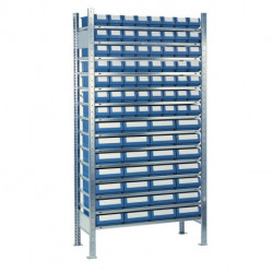 Étagère à emboîter H2000xl1000xP500 mm étagère de base 14 supports en acier 56 x
