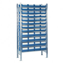 Étagère à emboîter H2000xl1000xP400 mm étagère d’extension 12 supports en acier