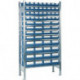 Étagère à emboîter H2000xl1000xP300 mm étagère de base 12 supports en acier 32 x 1, 16 x 2, 16 x 3