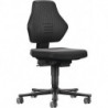 Chaise d’atelier pivotante Air Flow rouleaux tissu Supertec noir 450-600 mm BIMO
