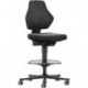 Chaise d’atelier pivotante Air Flow rouleaux + anneau de pied tissu Supertec noi