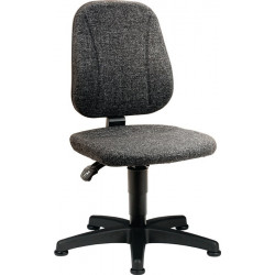 Chaise d’atelier pivotante Unitec patin rembourrage tissu gris 440-620 mm BIMOS