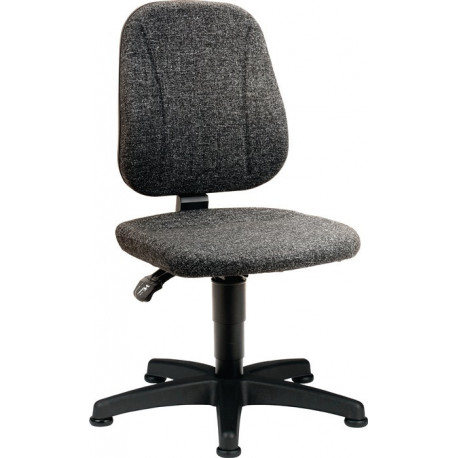 Chaise d’atelier pivotante Unitec patin rembourrage tissu gris 440-620 mm BIMOS