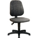 Chaise d’atelier pivotante Unitec patin rembourrage tissu gris 440-620 mm BIMOS